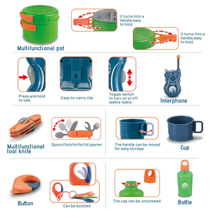Avventura all'aria aperta finte giochi di esplorazione giocattoli attrezzi da cucina giocattoli di plastica per bambini <span class=keywords><strong>Set</strong></span> da campeggio giocattolo - Product Image 2