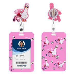 Cross-border platform medical staff name tag, ID card holder, fun badge scroll, <b>briefcase</b>, goose vertical card holder set - Product Image 1
