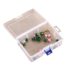 Plastic Storage Box 6 Compartment With Snap Lock Cover For Jewelry Organizing Daily Necessities - Product Image 2