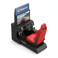 Machine de jeu d'arcade simulateur de course, borne de conduite de voiture à monnayeur avec siège et écran LED