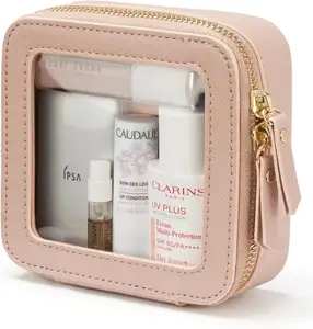 Petit sac à maquillage imprimé XL pour femmes et filles Mini pochette classique Sac à main à fermeture éclair Sac à dos Car Essentials Toiletry Storage