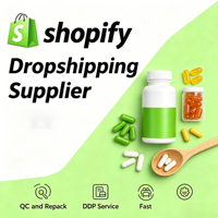 Agent de dropshipping Shopify tout-en-un pour les vitamines et les compléments alimentaires, emballage personnalisé, reconditionnement, livraison DDP porte à porte