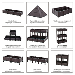 DaringFish Square Classic, Jardinera Elevada de Plástico PP Ecológico, Autorregante, con Patas, Kit de Jardinera Elevada Glaseada, Gran Venta - Product Image 3
