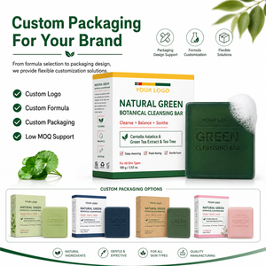 Trending Botanical Clean Care Smooth Fresh Skin Control Oil Sensitive Skin Centella Asiatica Green Tea Body Cleansing <b>Soap</b> - Product Image 3