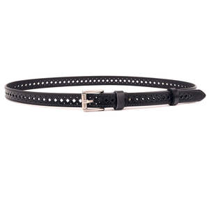 Cinturón de Cuero Genuino Tiyo, Piel de Vaca, Hebilla Rectangular Resistente, Estilo Vintage, Unisex, Ajustable, Sin Perforaciones, 2.5cm de Ancho, Deportivo, Casual - Product Image 5