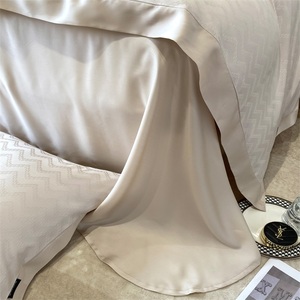 Bán Sỉ Bộ Ga Trải Giường <span class=keywords><strong>Tencel</strong></span> Màu Trơn Sang Trọng Bộ Chăn Ga Cỡ King Bộ Ga Giường Khách Sạn - Product Image 5