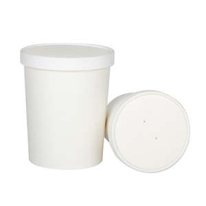 Vente en gros Offre Spéciale tasses à café en papier kraft blanc de grande capacité soupe chaude thé au lait tasses à eau - Product Image 2