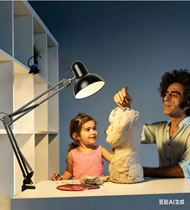 Metal Clamp‑On Desk <b>Lamp</b> Adjustable Arm <b>Table</b> Light Foldable Clip <b>Lamp</b> For Reading Working <b>Study</b> Office Home Desktop Lighting - Product Image 3