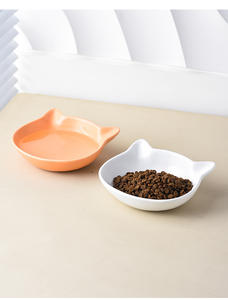 Doe Pet Wholesale Mangeoire pour animaux de compagnie personnalisée en céramique en forme de visage de chat, mignonne et sur mesure - Product Image 2