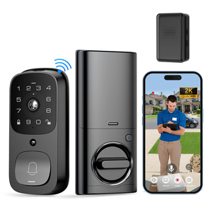 Cerradura Inteligente Estándar Estadounidense 2024, Aleación de Zinc, Huella Dactilar Biométrica, Código, Tarjeta, Compatible con Google Home y Alexa, Cámara de Seguridad, Cerrojo - Product Image 1