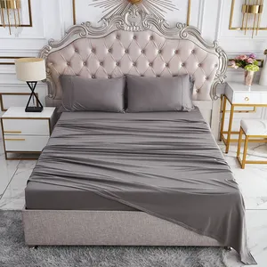 Sabanas De Algodon Set biancheria da letto in cotone 100% lenzuolo con angoli piatti lenzuolo con 2 federe per Hotel