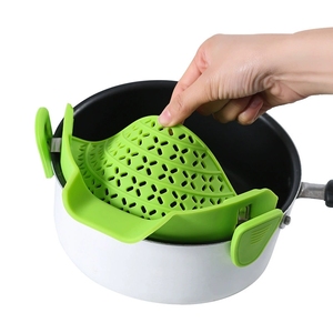 Colador <span class=keywords><strong>de</strong></span> silicona resistente al calor al por mayor con clip a presión <span class=keywords><strong>de</strong></span> acero <span class=keywords><strong>escurridor</strong></span> <span class=keywords><strong>de</strong></span> alimentos <span class=keywords><strong>de</strong></span> cocina para ollas cuencos sartenes - Product Image 6