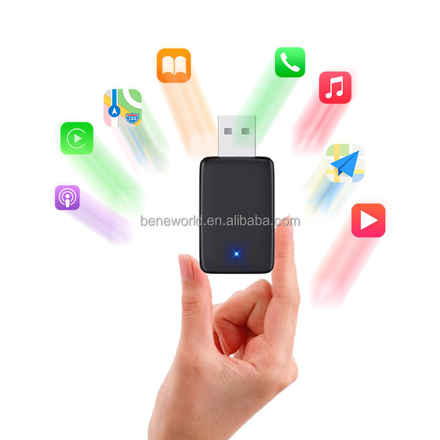 Free Samples Potable Wireless Carplay Dongle Box Android Auto Plug &Play Adapter OTA Upgrade USB Car Play Dongle
