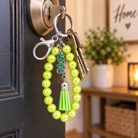 Pendentif Breloque Perle Verte Tendance Numéro 1946 Sorority the Links Inc pour Fabrication de Porte-clés et Accessoires de Sac pour Femme