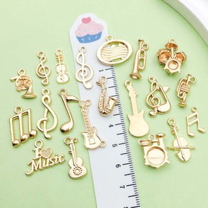 Gold Alloy Musical Instrument Pendants Mixed Shapes For DIY Jewelry Making Earrings Necklace Accessories - Product Image 2