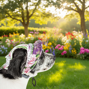 Sombrero Ajustable para Perro con Diseño Floral y Protección UV, para Mascotas Medianas y Grandes, Moda de Verano - Product Image 2