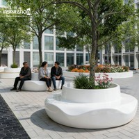 Banc de jardin en forme de lèvre GRC