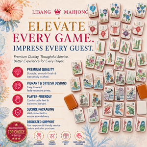 Expédition sous 7 jours : Ensemble de Mahjong haut de gamme Walk With Me, 160 tuiles de Mahjong américaines de luxe avec gravure de précision en acrylique - Product Image 1