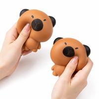 Jouet à presser Capybara mignon personnalisé en gros, en EVA à rebond lent, sensoriel, anti-stress, décompression, jouets fantaisie Kawaii pour enfants