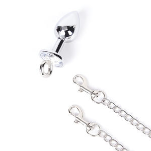 Femme esclave Bdsm fétiche sexe jouer détachable Anal godemichet Anal avec manchette métal inoxydable acier lisse bouchons anaux menottes - Product Image 4