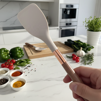 Ensemble d'ustensiles de cuisine nordiques 10 pièces, ustensiles de cuisine en silicone avec manche en plastique