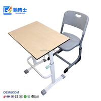 Ensemble bureau et chaise individuels pour écolier, en bois, multi-niveaux, réglables en hauteur, à prix abordable, pour écoles primaires