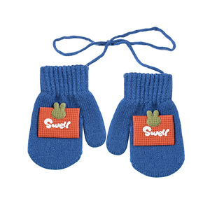 Fabricante de prendas de punto, lindas manoplas de invierno con parche de conejo de dibujos animados para <span class=keywords><strong>niños</strong></span> pequeños, para jugar al aire libre, <span class=keywords><strong>guantes</strong></span> suaves de acrílico para <span class=keywords><strong>niños</strong></span> - Product Image 5