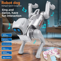 Chien robot multifonctionnel à intelligence artificielle avec reconnaissance vocale, contrôle par application, émission sonore, évitement des collisions - Thème Thanksgiving