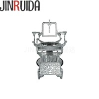 Fauteuil de Barbier Rétro de Luxe JINRUIDA, Chaise de Coiffure et de Rasage Pivotante, Réglable en Hauteur, Inclinable et Plate, Accessoires pour Chaise de Barbier