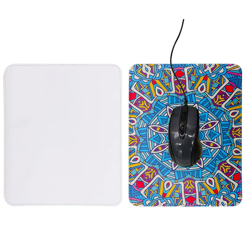 Kustom Logo Persegi Panjang Pewarna Sublimasi Kosong Pu Kulit Meja Tikar Mouse Pad Non-Slip Mousepad Rgb Gamer