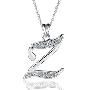 Argent Sterling 925 Lettre <span class=keywords><strong>A</strong></span> À <span class=keywords><strong>Z</strong></span> Initiales Pendentif Collier - Product Image 1