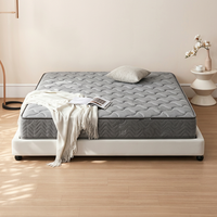 Matelas respirant écologique à bords entièrement recouverts, avec coutures en grille diamantée, coins renforcés et design à bords scellés, coque tissée intégrale