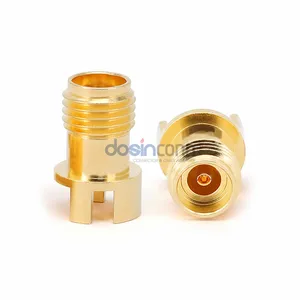 Conector fêmea de alta frequência banhado a ouro 2.92 mm para montagem de borda 40G