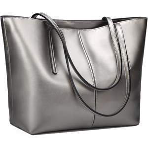 Covelin femmes de haute qualité en cuir véritable fourre-tout sac à bandoulière Durable fermeture à glissière Logo personnalisable doux chaud couleur unie - Product Image 2