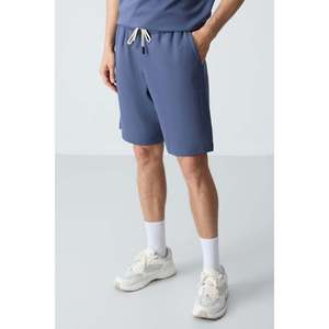 Ensemble de shorts basiques pour hommes en coton épais, doux et texturé, coupe oversize - 85257 - Huile/pétrole - Product Image 4