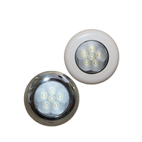 Xiamen Sunshine Marine Fabriqué En Acier Inoxydable Poli Dôme Lumières Logement Rond LED Lumière De Courtoisie A MENÉ LA Lumière De Rondelle