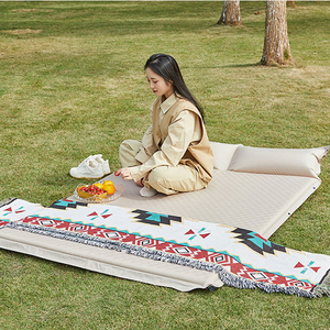 Matelas de couchage gonflable automatique simple ou double, portable et léger pour le camping en extérieur YQ-CQ05, auto-gonflant - Product Image 2
