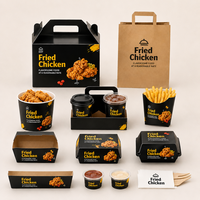 Cajas de Papel Personalizadas para Hamburguesas, Papas Fritas, Alitas Fritas, Aperitivos, Comida Rápida, Envases para Llevar, Caja para Hamburguesas y Pollo