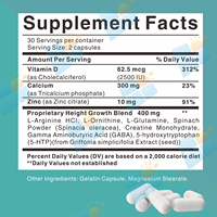 Capsules de soutien à la croissance en marque blanche OEM pour la santé des os et des articulations, formule d'absorption du calcium, approvisionnement en gros