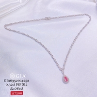 Super magnifique ensemble de bijoux en diamant rose fantaisie certifié GIA bague, collier et boucles d'oreilles en diamant naturel rose véritable or 18 carats
