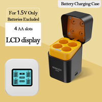 Chargeur intelligent haut de gamme pour piles Li-ion 1,5 V AA/AAA avec écran LCD clair pour manettes de jeu, chargeur de piles AA AAA