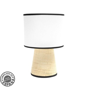 Lampe de table 1xe27 blanc/naturel 39x25x25cm - éclairage décoratif pour créer des atmosphères chaleureuses à l'intérieur. - Product Image 1