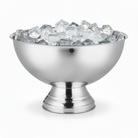 Seau à glace commercial en acier inoxydable, seau à glace en métal pour fêtes, bars, mariages, refroidisseur de boissons
