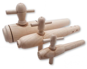 Robinet en bois massif, idéal pour les fûts à eau, les barils <span class=keywords><strong>de</strong></span> jardin/glace, la vinification, la bière ou le <span class=keywords><strong>cidre</strong></span>, fabriqué en bois dur massif. - Product Image 1