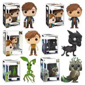 Películas de aventuras de fantasía Animales fantásticos y dónde encontrarlos juguetes modelo para niños con protector funko pop Figuras de acción