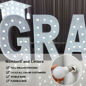 LEDA Customized Giant Large Birthday Number Backdrop <b>Light</b> <b>Bulb</b> Marquee Letter Number for Events Wedding Party Decoration - Product Image 4