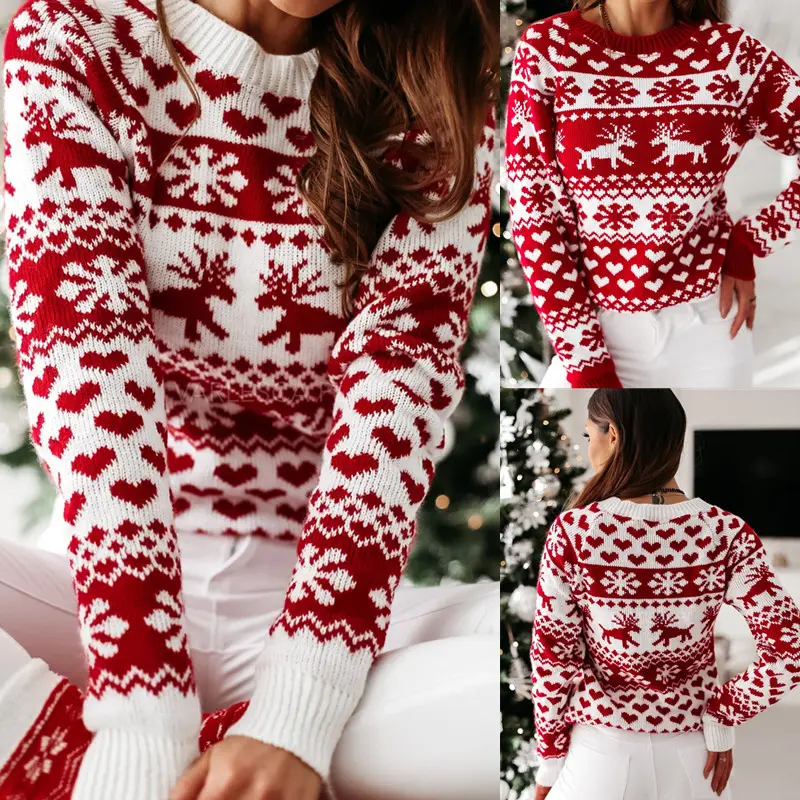 Оптовая продажа, рождественские Джемперы в наличии, Прямая поставка, вязаный Уродливый Рождественский свитер на заказ
