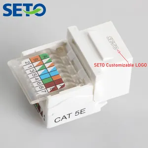 UTP RJ45 konektor Cat5e perempuan 8P8C Cat5e keystone jack utp rj45 cat5e KEYSTONE JACK rj45 konektor