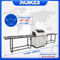 Fenêtre PARKER en aluminium et UPVC ±45 °   Scie à découper à tête unique multi-angles 3KW 380V Haute Productivité pour le travail du verre