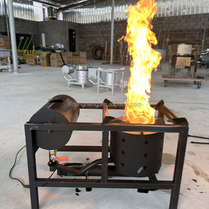 Calentador de Aceite Usado Multicombustible, Combustión sin Humo con Llama Ajustable, Ventilador de Aire Forzado y Panel Solar, Compatible con Utensilios de Cocina - Product Image 4